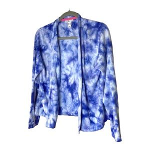 Issac Mizrahi Tie Dye Boho open‎ cardigan Purple Size Large